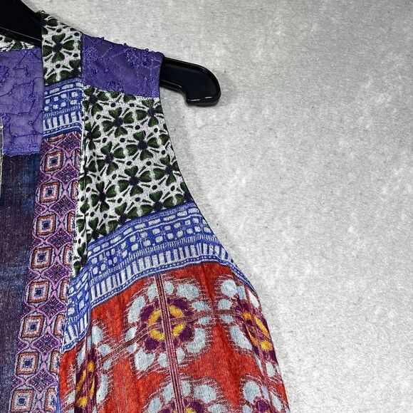 Anu Cardigan Womens Size Small Multicolored Draped Open Front Vest Cardigan - Picture 3 of 11